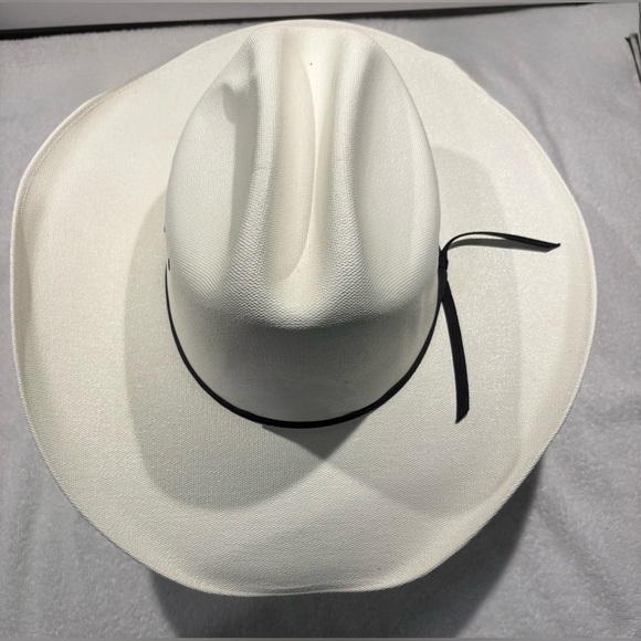 Smithbilt Hats Unisex White Cowboy Hat Size L/XL Cattleman Style - Picture 8 of 15